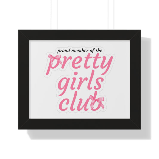 Pretty Girl Framed Horizontal Poster